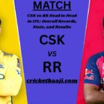 CSK vs RR Head to Head in IPL: Overall Records Stats and Results