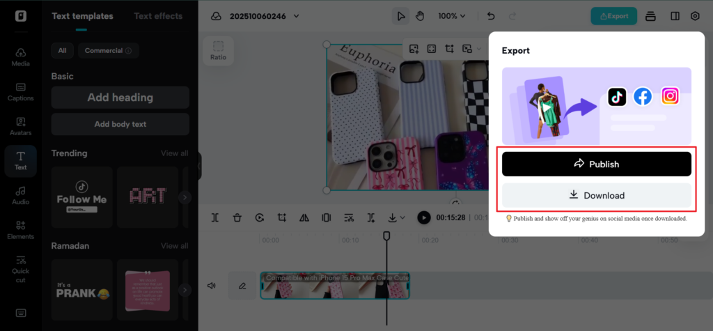 Download the enhanced video