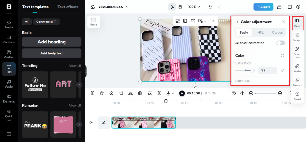 Enhance the quality of your video