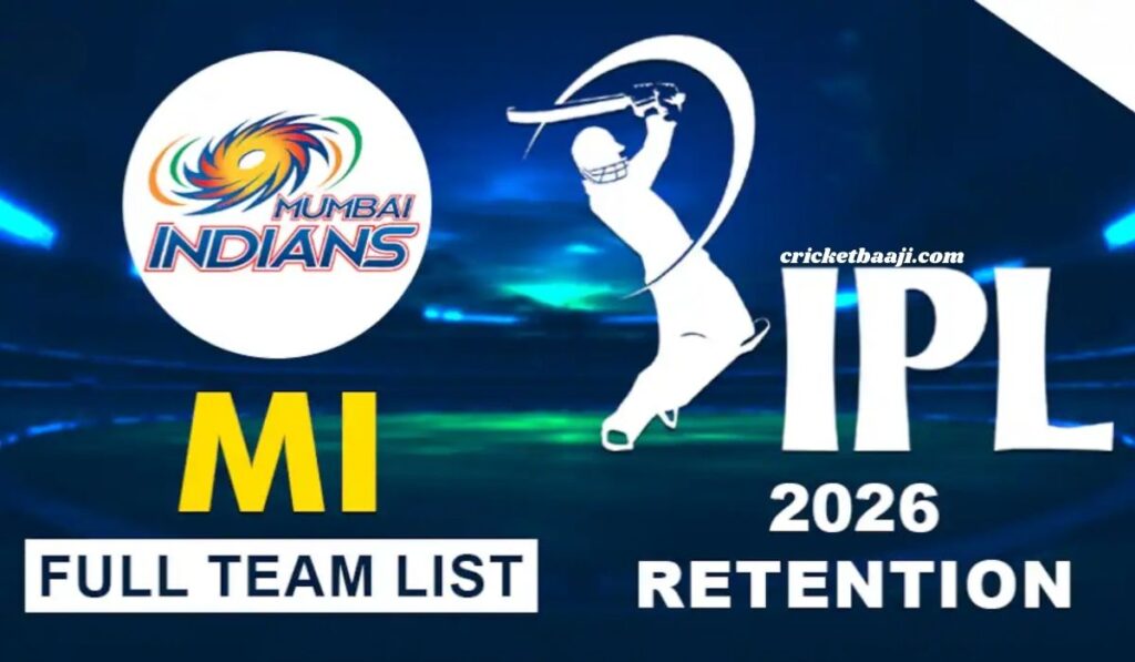 MI Retained & Released Players List for IPL 2026: Full Squad Update