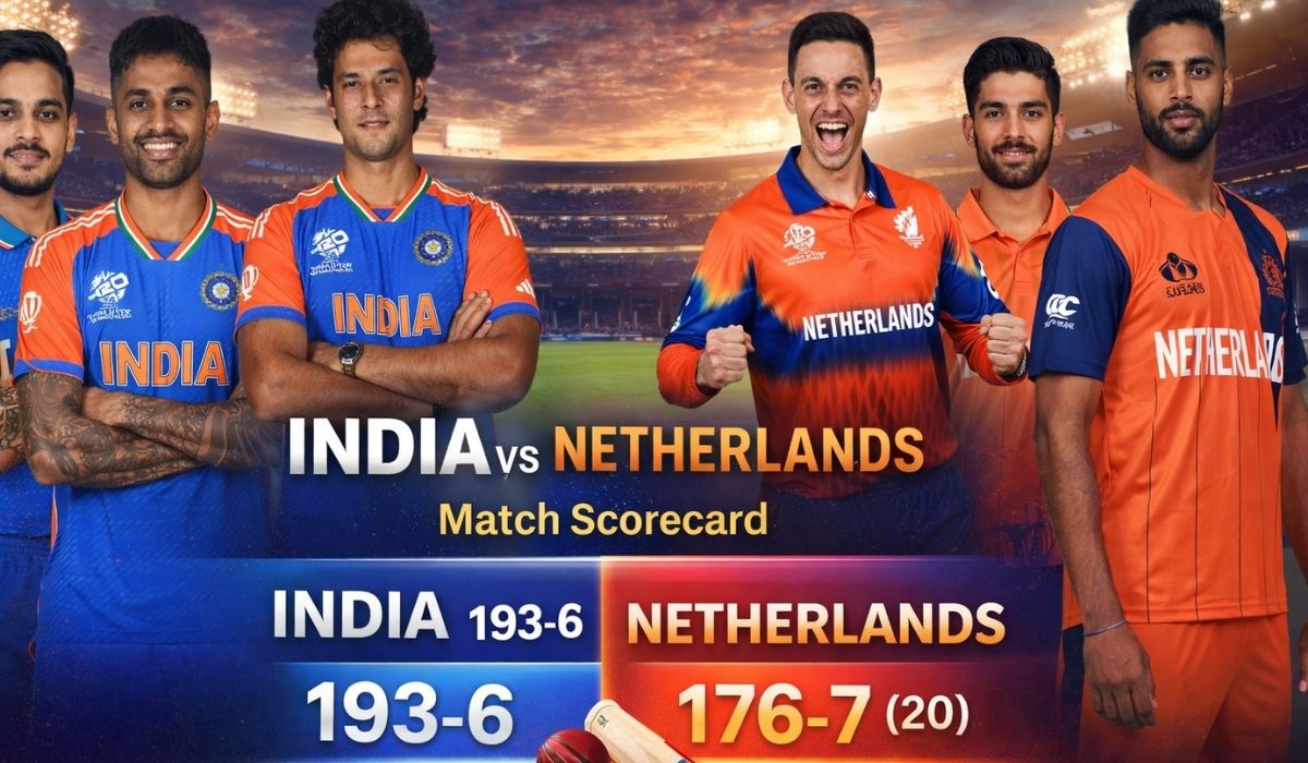 India vs Netherlands Match Scorecard, ICC Men's T20 World Cup 2026 – Full Match Report & Detailed Analysis