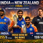 India vs New Zealand, Final, ICC Men's T20 World Cup 2026 Match Scorecard