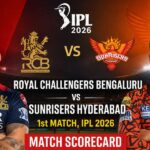 Royal Challengers Bengaluru vs Sunrisers Hyderabad, 1st Match, Indian Premier League 2026 – Match Scorecard